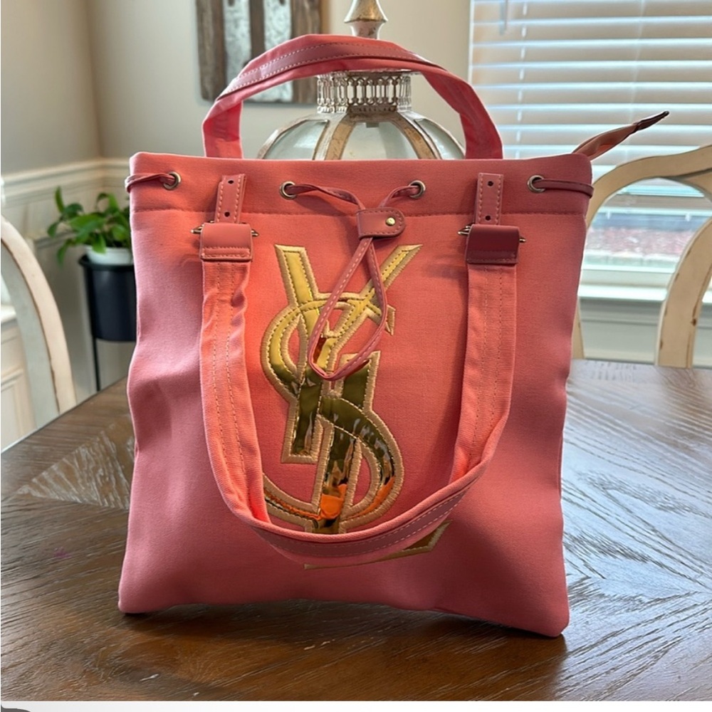 Yves Saint Laurent Pink and Gold Tote Bag GWP brand new!